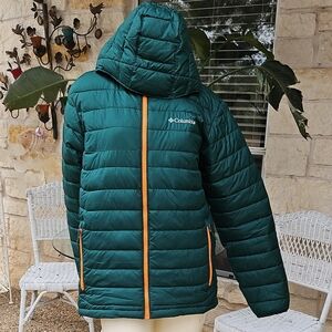 New Unworn Green Columbia Omni Heat Women's Powder Lite™ II Hooded Jacket M